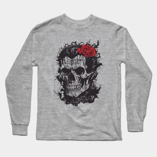 Skull Rose of Death Long Sleeve T-Shirt